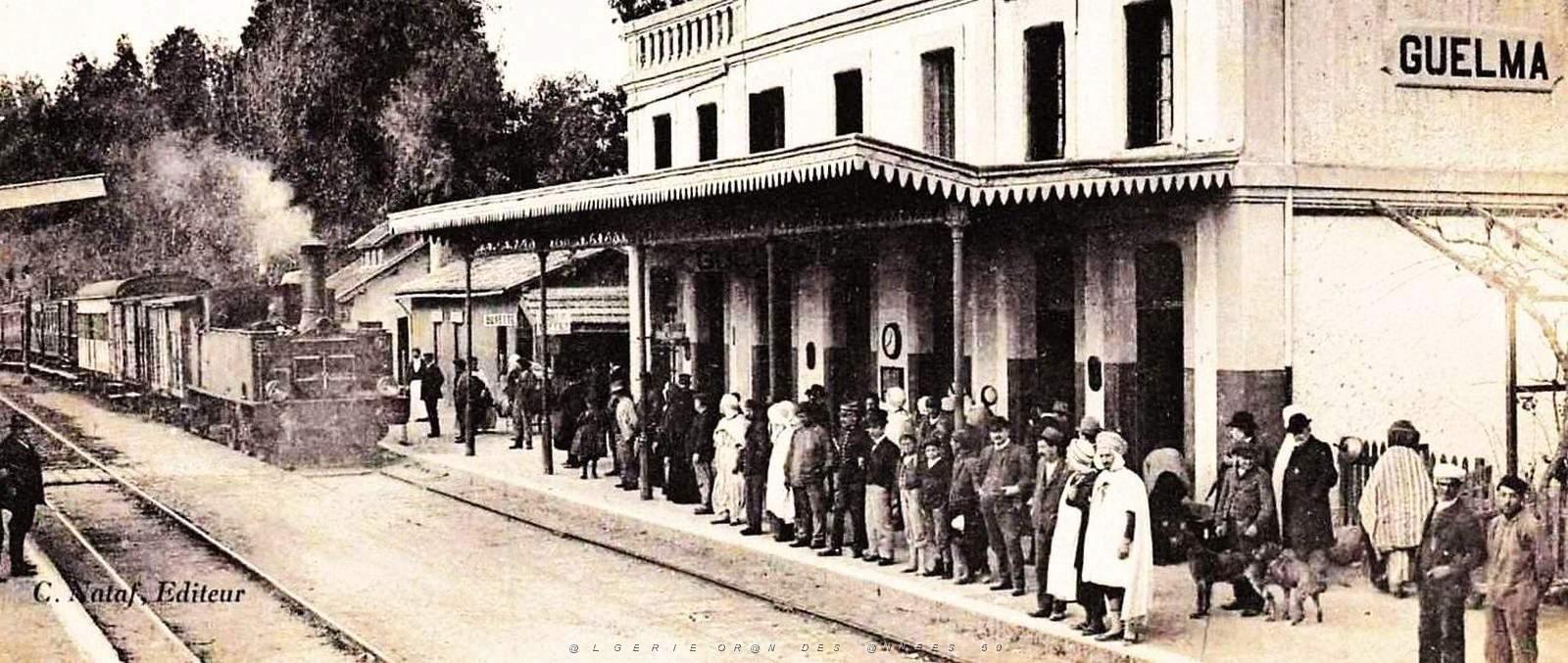 1163- Guelma - La Gare - Arrivee du Train de Constantine2.jpg